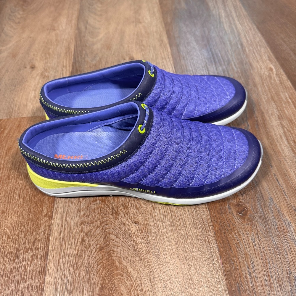 Merrell Applaud Breeze J02294 Clogs Womens 8.5 Blue Slip On Comfort Casual Shoes